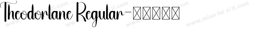 Theodorlane Regular字体转换